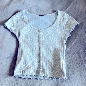 Brandy Melville button up flower shirt